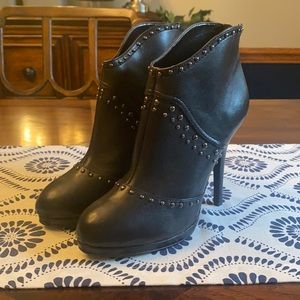 NEW Charlotte Russe Black Studded Booties
